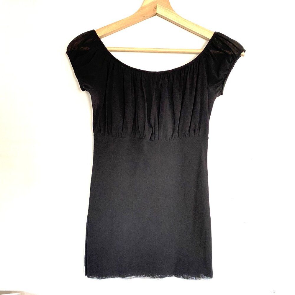 SWEET PEA mesh peasant puff sleeve blouse - Picture 3 of 6